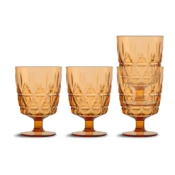 Sagaform Picknick Juni 4 Vasos, Ámbar Naranja Online