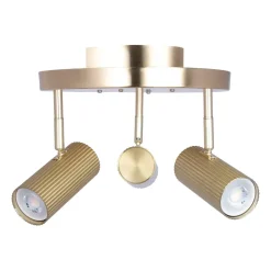 Globen Lighting Plafones<Plafón Hubble 3, Latón cepillado Naranja