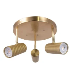 Globen Lighting Plafones<Plafón Hubble 3, Latón cepillado Naranja
