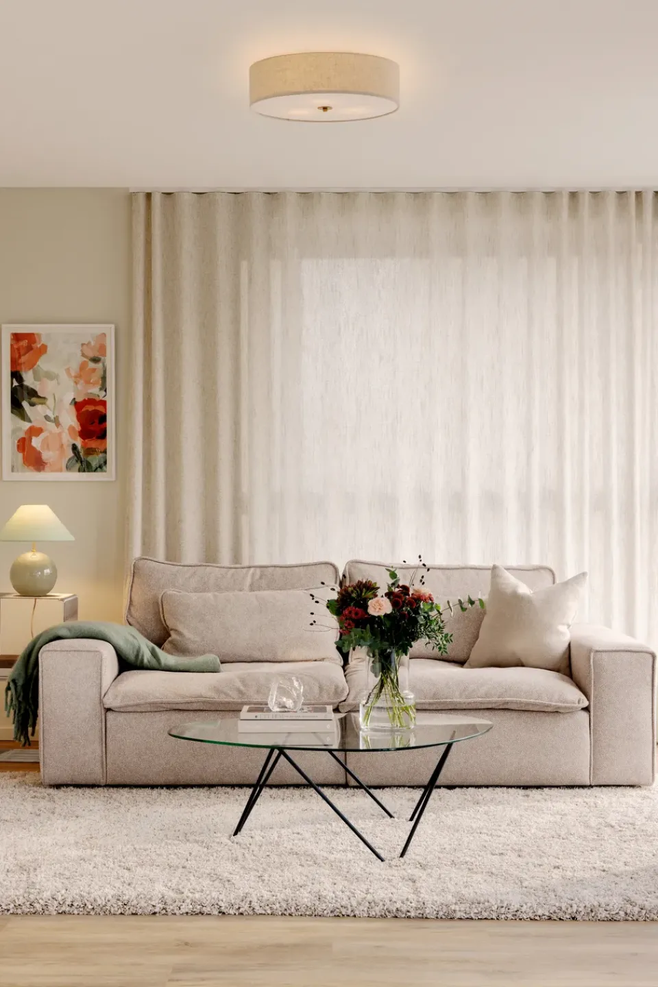 Globen Lighting Plafón Noah 35, Beige New