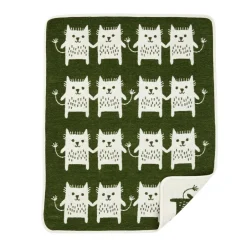 Klippan Yllefabrik Mantas Infantiles|Mantas Infantiles<Plaid chenilla Little Me, Verde