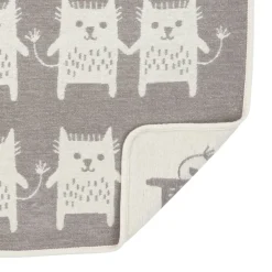 Klippan Yllefabrik Plaid chenilla Little Me, Gris