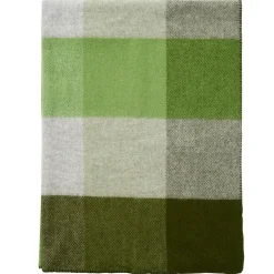 Klippan Yllefabrik Mantas De Lana<Plaid de lana Block 130x180 cm, Green Verde