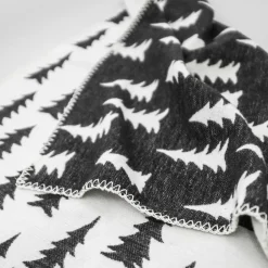 Fine Little Day Mantas Infantiles|Mantas Infantiles<Plaid infantil Gran, algodón, blanco-negro NegroBlanco