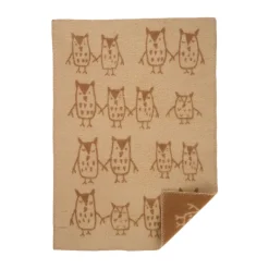 Klippan Yllefabrik Plaid infantil Hand in hand 65x90 cm, Taupe Beige New