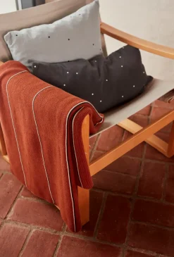 OYOY Mantas De Algodón<Plaid Rivi 134x184 cm, Nutmeg Marrón