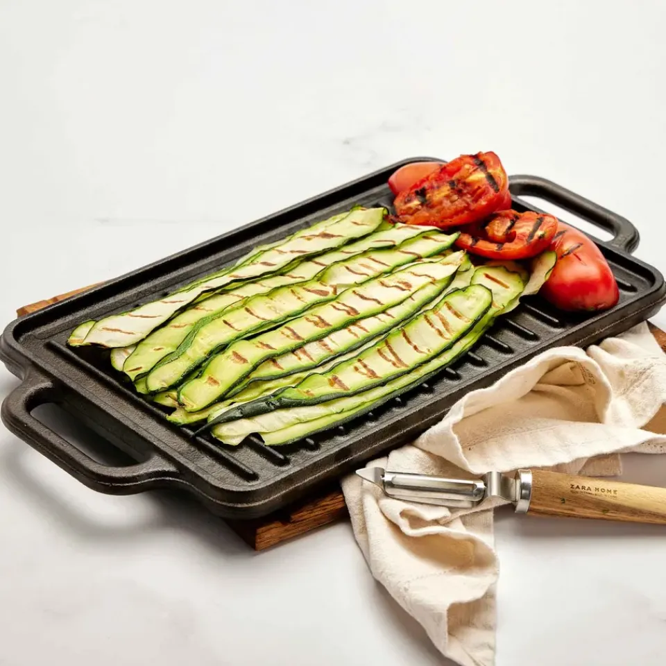 Victoria Plancha de hierro fundido reversible 21×33 cm, Negro Discount