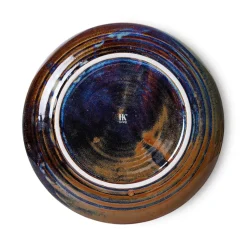 HKliving Platos Pequeños<Platillo Home Chef side plate Ø20 cm, Rustic blue Azul