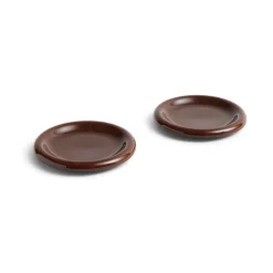 HAY Platos Llanos<Plato Barro, Burgundy, Ø18 cm, pack de 2 Rojo
