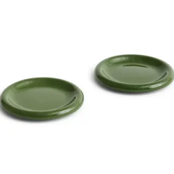 HAY Platos Pequeños|Platos Llanos<Plato Barro, Green, Ø18 cm, pack de 2 Verde