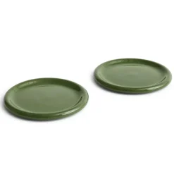 HAY Platos Pequeños|Platos Llanos<Plato Barro, Green, Ø24 cm, paquete de 2 Verde