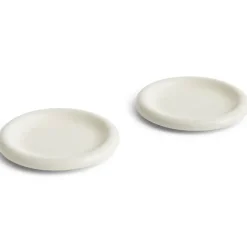 HAY Platos Pequeños|Platos Llanos<Plato Barro, Off-white, Ø18 cm, pack de 2 Blanco