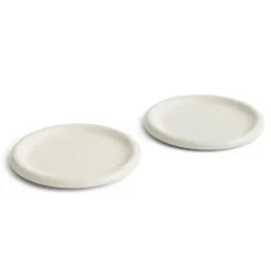 HAY Plato Barro, Off-white, Ø24 cm, pack de 2 Blanco Best