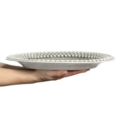 Mateus Bandejas Y Fuentes De Servir<Plato Bubbles ovalado 35 cm, Gris
