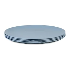 Koziol Plato Club Ø26 cm, 4-pack termoplástico biocircular, Nature flower blue Azul Discount