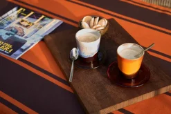 HKliving Platos Para Tazas<Plato de café de vidrio 70's Ø10,6 cm, Amber brown Naranja