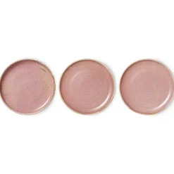 HKliving Platos Llanos<Plato de mesa Home Chef Ø26 cm, Rustic pink Rosa