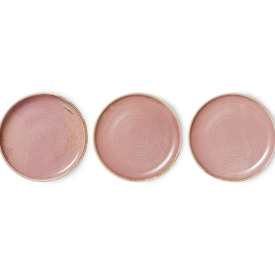 HKliving Platos Llanos<Plato de mesa Home Chef Ø26 cm, Rustic pink Rosa