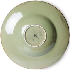 HKliving Platos Hondos<Plato de pasta Home Chef Ø28,5 cm, Moss green Verde