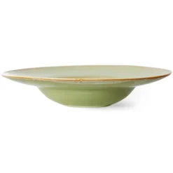 HKliving Platos Hondos<Plato de pasta Home Chef Ø28,5 cm, Moss green Verde