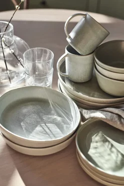 Scandi Living Plato de pasta Sandsbro, claro, Ø23 cm Gris Outlet