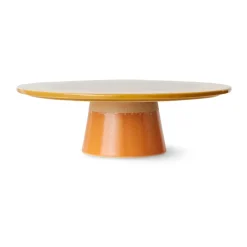 HKliving Platos Para Tarta<Plato de tarta 70's plateau, Papaya Multi