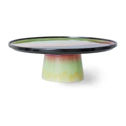 HKliving Bandejas Y Fuentes De Servir|Platos Para Tarta<Plato de tarta 70's plateau M, Licorice Multi