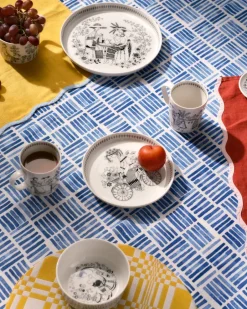 Arabia Platos Pequeños<Plato Emilia Ø19 cm, Negro-blanco NegroBlanco