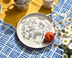 Arabia Platos Pequeños<Plato Emilia Ø24 cm, Negro-blanco NegroBlanco