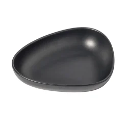 LIND DNA Plato hondo 1 Curve Stoneware 9x22 cm, Black Negro Clearance