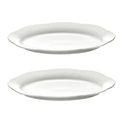 Serax Platos Hondos<Plato hondo Silhouette oval L 21x30 cm set de 2, White Blanco