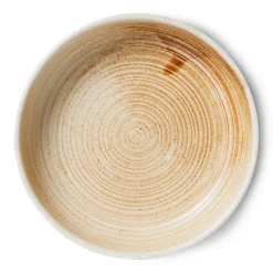 HKliving Platos Hondos<Plato hondo Home Chef large Ø21,5 cm, Rustic cream-brown Marrón