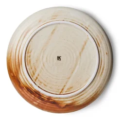 HKliving Platos Hondos<Plato hondo Home Chef large Ø21,5 cm, Rustic cream-brown Marrón