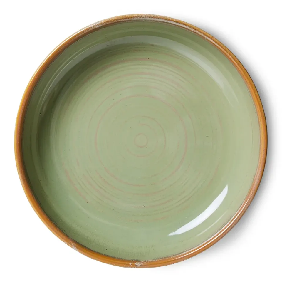 HKliving Plato hondo Home Chef large Ø21,5 cm, Moss green Verde
