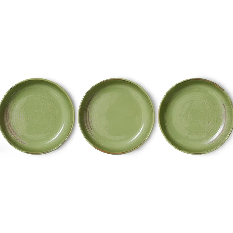 HKliving Plato hondo Home Chef large Ø21,5 cm, Moss green Verde