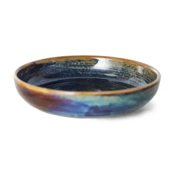 HKliving Platos Hondos<Plato hondo Home Chef medium Ø19,3 cm, Rustic blue Azul