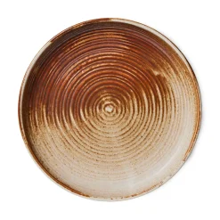HKliving Plato hondo Home Chef medium Ø19,3 cm, Rustic cream-brown Marrón Clearance