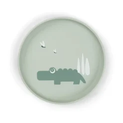 Done by deer Vajillas Infantiles|Platos Pequeños<Plato infantil Croco foodie Ø20 cm, Green Verde