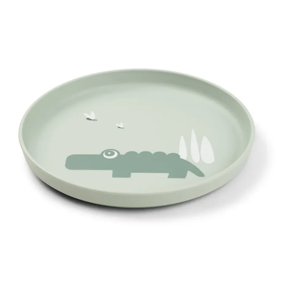 Done by deer Vajillas Infantiles|Platos Pequeños<Plato infantil Croco foodie Ø20 cm, Green Verde