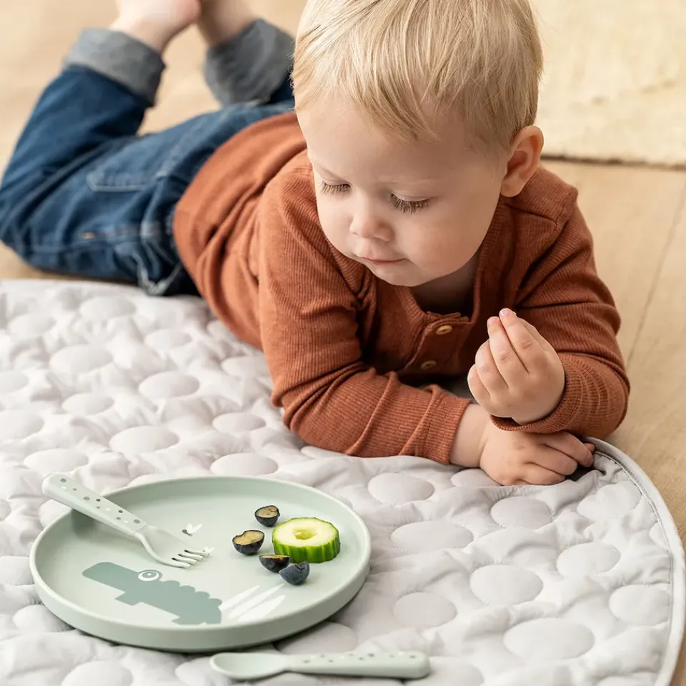 Done by deer Vajillas Infantiles|Platos Pequeños<Plato infantil Croco foodie Ø20 cm, Green Verde