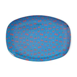 RICE Platos De Plástico<Plato melamina 22x30 cm, Cereza AzulRosa