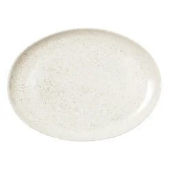 Broste Copenhagen Plato ovalado Nordic Vanilla 35,5 cm, Cream with grains BeigeBlanco Clearance