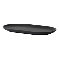 Design House Stockholm Plato ovalado Sand 12,5x20 cm, Black clay Negro Hot