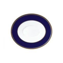 Wedgwood Plato para jarra para salsa Renaissance Gold, azul AzulBlanco Hot