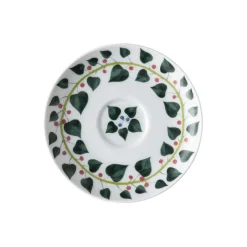 Rosenthal Plato para taza espresso Magic Garden Foliage 12 cm, blanco- Verde Hot