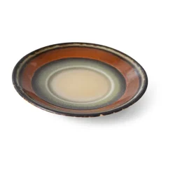 HKliving Plato para taza 70's, Ø11,5 cm, Tostado oscuro Multi Discount