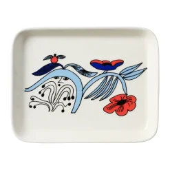 Arabia Bandejas Y Fuentes De Servir<Plato Puutarhurit 15x19 cm, Azul-blanco-rojo Multi