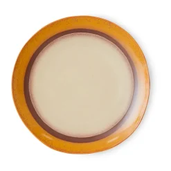 HKliving Plato 70's Ø27,5 cm 2 piezas, Coconut Multi Hot