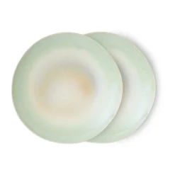 HKliving Platos Llanos<Plato 70's Ø27,5 cm 2 piezas, Palms Multi