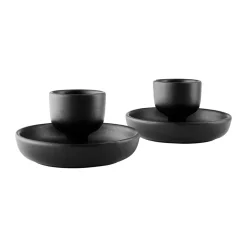 Eva Solo Hueveras<Portahuevos Nordic kitchen 2-pack, Black Negro